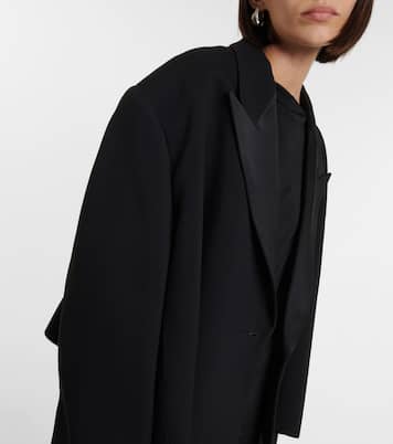 Raymond cropped satin blazer | Khaite