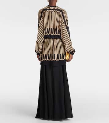 Vestido corto de chifón de seda | Johanna Ortiz