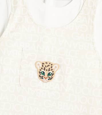 Bebé - mono de algodón estampado con bordado | Dolce&Gabbana Kids