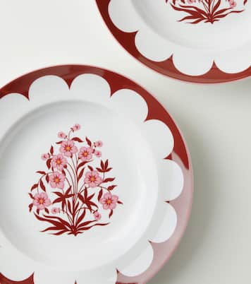 Jaipur set of 2 porcelain soup plates | Aquazzura Casa