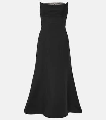 Jupe midi en laine et soie à ornements | Roland Mouret