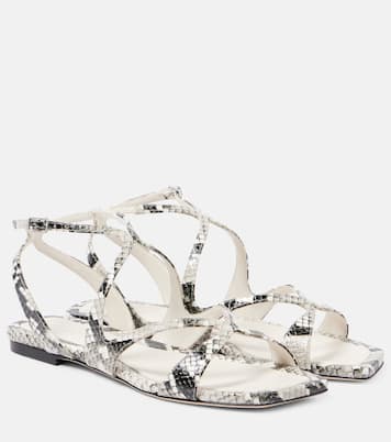 Ayla snake-effect leather sandals | Jimmy Choo
