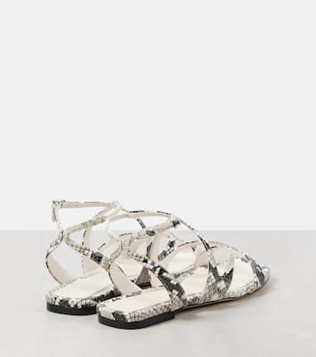 Ayla snake-effect leather sandals | Jimmy Choo