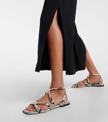 Ayla snake-effect leather sandals | Jimmy Choo