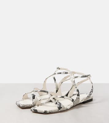 Ayla snake-effect leather sandals | Jimmy Choo