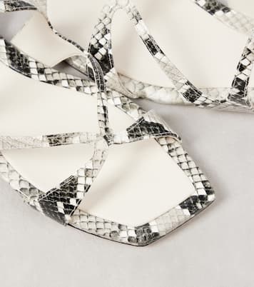 Ayla snake-effect leather sandals | Jimmy Choo
