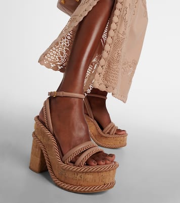 VLogo Summerblocks leather platform sandals | Valentino Garavani