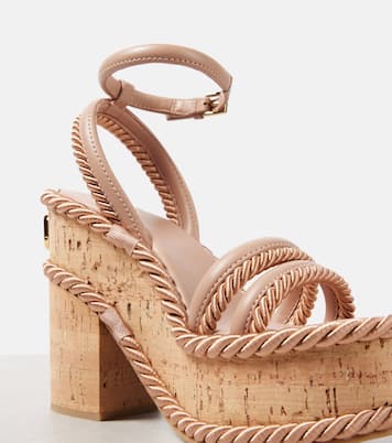 VLogo Summerblocks leather platform sandals | Valentino Garavani