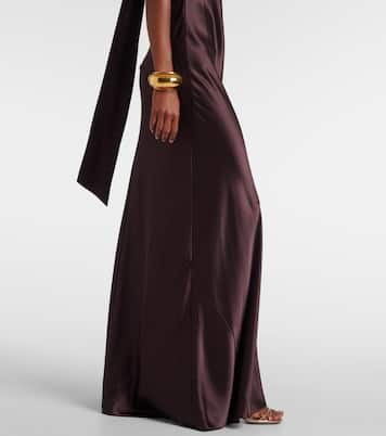 Robe longue Pandora en satin | Galvan
