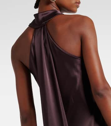 Robe longue Pandora en satin | Galvan