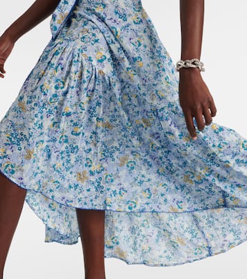 Robe longue Baba en coton à fleurs | Poupette St Barth