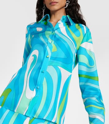 Camicia Marmo in seta con stampa | Pucci