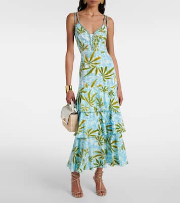 Abito lungo Cate in cotone con stampa | Diane von Furstenberg