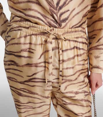 Weite High-Rise-Hose aus Seide | Stella McCartney