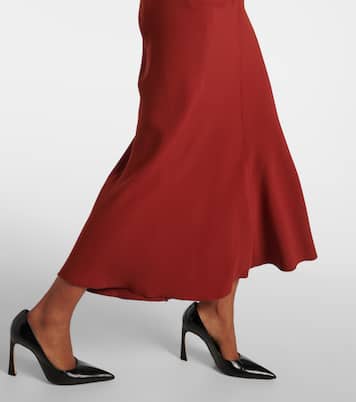 Puff-sleeve gathered midi dress | Victoria Beckham