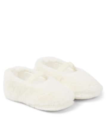 Baby Mary-Jane-Ballerinas aus Faux Fur | Il Gufo