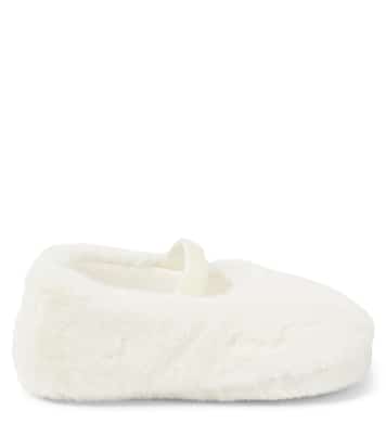 Baby Mary-Jane-Ballerinas aus Faux Fur | Il Gufo