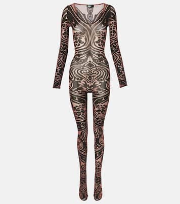 x Etro Tattoo paisley catsuit | Wolford
