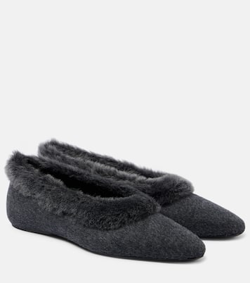 Shearling-lined ballet flats | Toteme