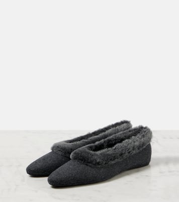 Shearling-lined ballet flats | Toteme