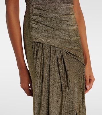 Rafael asymmetric lamé maxi dress | Diane von Furstenberg