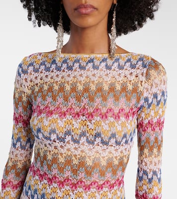 Abito lungo in crochet con lamé | Missoni