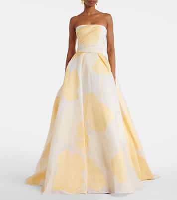 First Delivery strapless gown | Monique Lhuillier