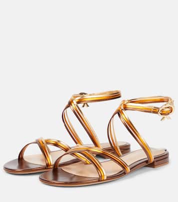 Sandales Calissa en cuir métallisé | Gianvito Rossi