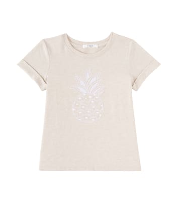 Camiseta en jersey de algodón bordada | Chloé Kids