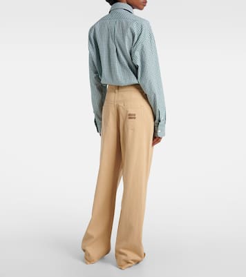 High-Rise Wide-Leg Jeans | Miu Miu