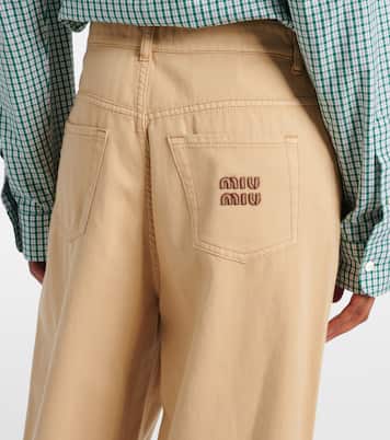 High-Rise Wide-Leg Jeans | Miu Miu