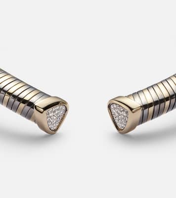 Trisola 18kt gold necklace with diamonds | Marina B