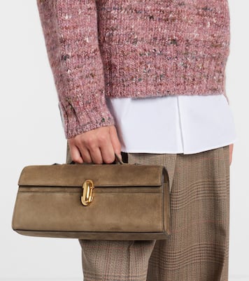 Slim Symmetry suede tote bag | Savette