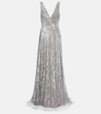 Sequined tulle gown | Monique Lhuillier