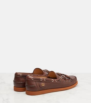 Chaussures bateau Palm Avenue en cuir | Valentino Garavani