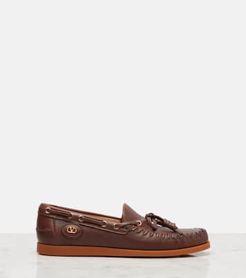 Chaussures bateau Palm Avenue en cuir | Valentino Garavani
