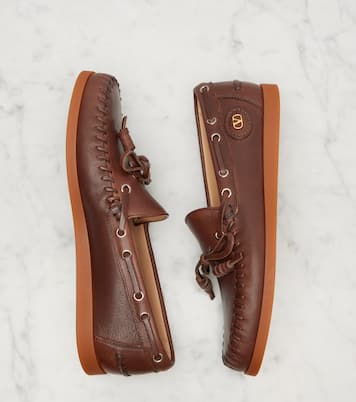 Chaussures bateau Palm Avenue en cuir | Valentino Garavani