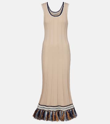 Julianna cotton and cashmere midi dress | Simkhai