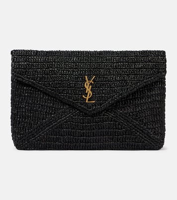 Cassandre Large raffia pouch | Saint Laurent