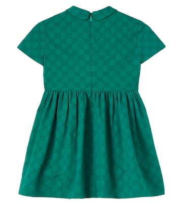 Vestido de algodón en jacquard con GG | Gucci Kids