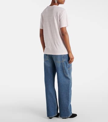 T-shirt Zewel in lino con logo | Marant Etoile