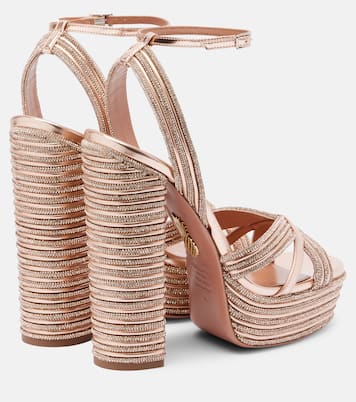 Sundance Sparkle 140 platform sandals | Aquazzura