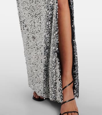 One-shoulder sequined gown | Area