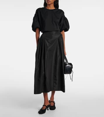 Gathered cotton jersey T-shirt | Noir Kei Ninomiya