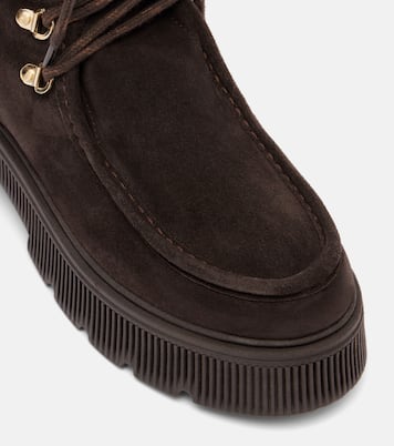 Turin shearling-trimmed suede lace-up boots | Bogner