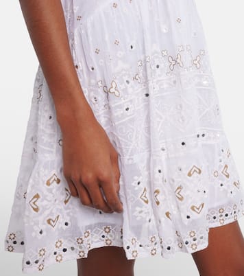Embroidered cotton minidress | Juliet Dunn