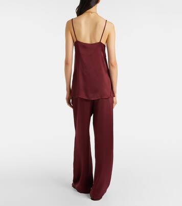 Austin silk satin wide-leg pants | Asceno