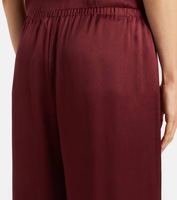 Austin silk satin wide-leg pants | Asceno