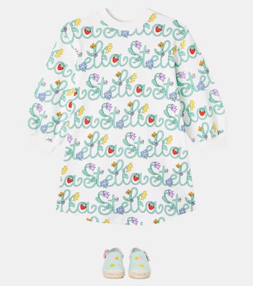 Logo cotton jersey sweatshirt dress | Stella McCartney Kids