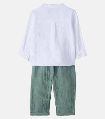 Baby cotton shirt and pants set | Tartine et Chocolat